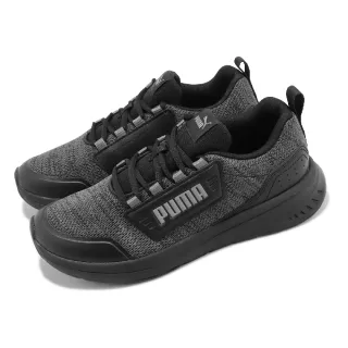 【PUMA】慢跑鞋 Evolve Street Jr 女鞋 大童鞋 黑 灰 避震 運動鞋(389137-03)