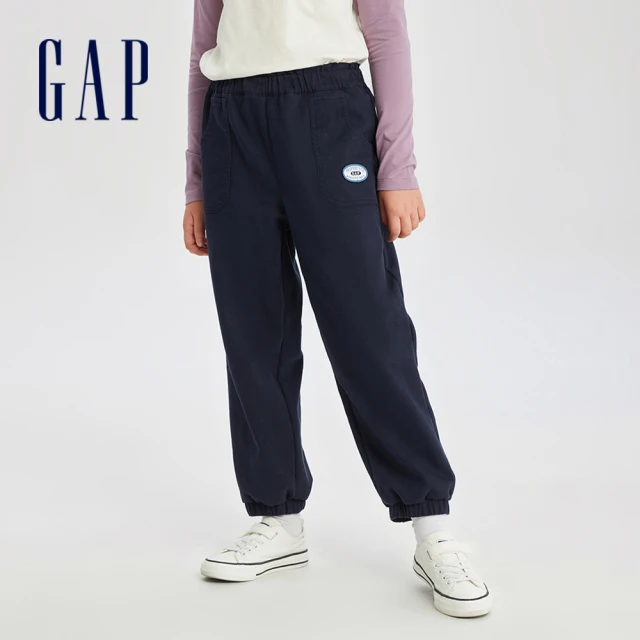 GAPGAP 女童裝 Logo束口鬆緊褲-海軍藍(789284)