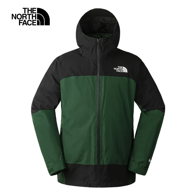 The North Face 北面男款綠色防水透氣保暖連帽三合一外套｜83RRKII