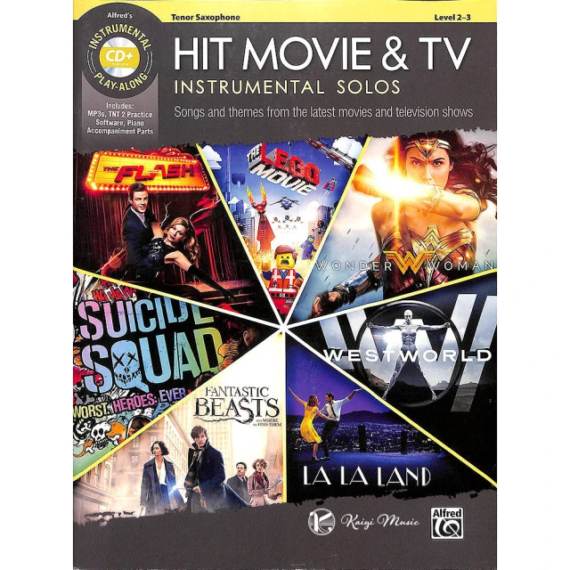 【Kaiyi Music 凱翊音樂】Hit Movie & TV Instrumental Solos Tenor Sax Book