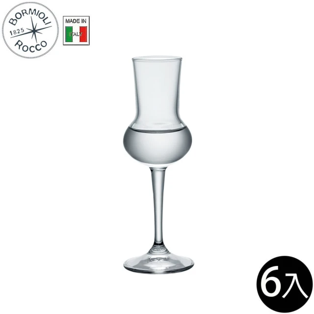 Bormioli Rocco 葛芮帕Grappa 品酒杯-85ml 6入組(品酒杯 Grappa 烈酒杯)