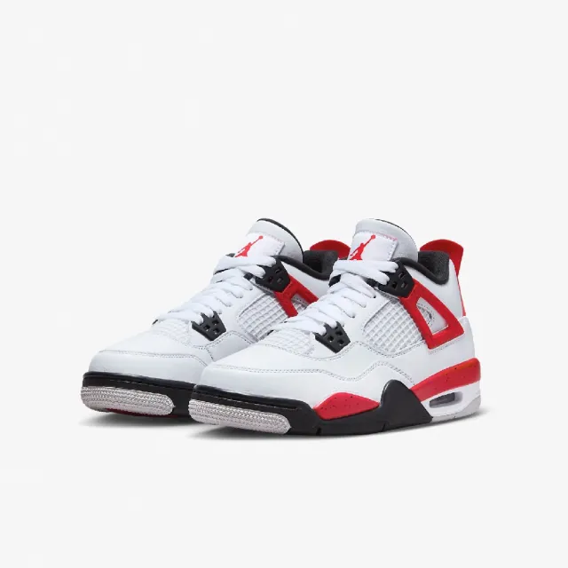 NIKE 耐吉 Air Jordan 4 Retro Red Cement 紅水泥 女鞋 大童 休閒鞋(408452-161)