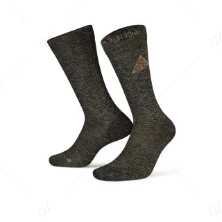 【NIKE 耐吉】中統襪 羊毛襪 休閒 登山 單雙入 U ACG KELLEY RIDGE CREW 2.0 男女 中性款 棕(DA2599222)