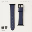 【ALL TIME 完全計時】Apple Watch S7/6/SE/5/4 38/40/41mm 經典造型皮革拚矽膠錶帶