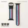 【ALL TIME 完全計時】Apple Watch S7/6/SE/5/4 42/44/45mm 彩漾尼龍拚矽膠錶帶