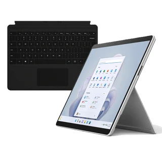 【Microsoft 微軟】黑鍵組★13吋i7輕薄觸控筆電(Surface Pro9/i7-1255U/16G/1TB/W11-白金)