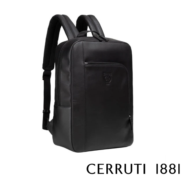 Cerruti 1881 義大利頂級小牛皮肩背包斜背包(黑色