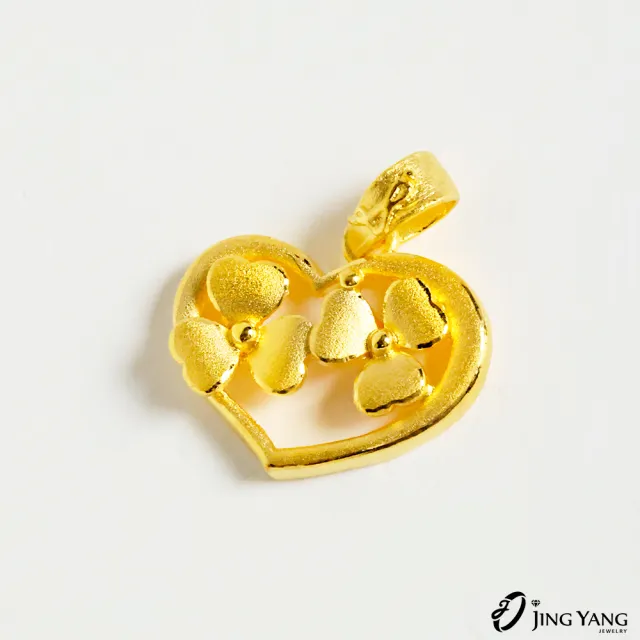 【JING YANG 晶漾】黃金墜子心靈花園(0.74錢±0.05錢)
