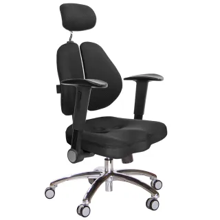 【GXG】高背美臀 鋁腳/摺疊升降扶手 雙背椅(TW-2504 LUA1)