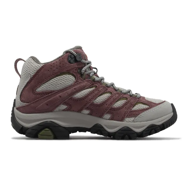 【MERRELL】戶外鞋 Moab 3 Mid GTX 女鞋 粉 灰 防水 Vibram 郊山 越野 中筒 登山(ML037496)