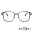 【COACH】徽章方框撞色膠框光學眼鏡(透灰 藍#HC6199 5202)