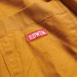 【EDWIN】男裝 紅標長袖襯衫式外套(灰卡其)