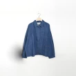 【MOSS CLUB】翻領撞色縫線長袖外套(藍 黑)