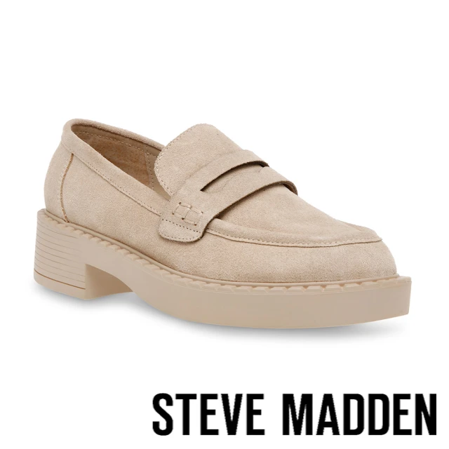 STEVE MADDEN ALLIED 皮革寬邊樂福鞋(卡其色)