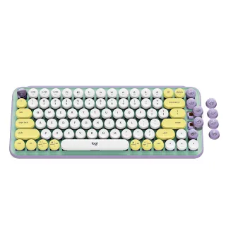 【Logitech 羅技】POP Keys無線機械式鍵盤(夢幻紫)