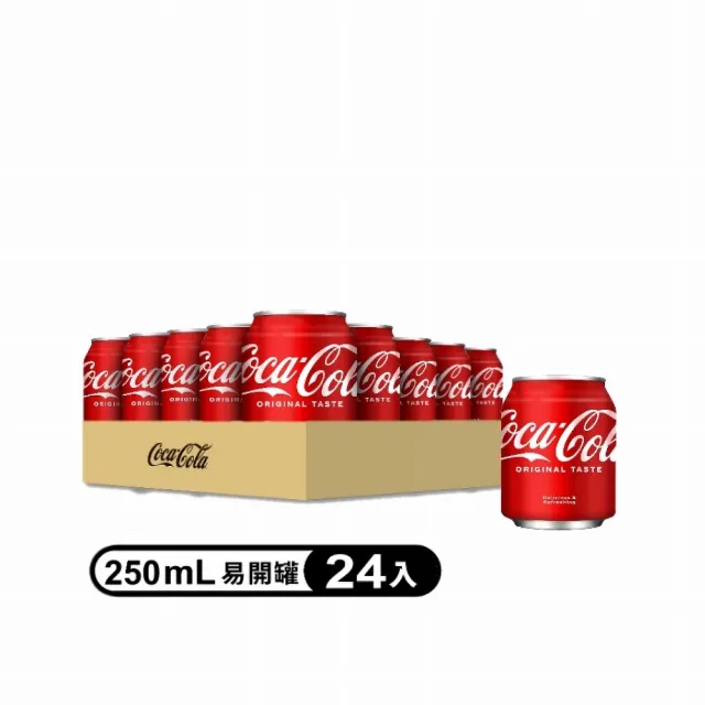 【Coca-Cola 可口可樂】可樂+雪碧 易開罐250ml x2箱(共48入;24入/箱)