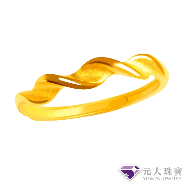 元大珠寶 黃金戒指純金9999美麗羽毛(0.98錢正負5厘)