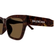 【Balenciaga 巴黎世家】薄板輕巧膠框太陽眼鏡(BB0307SA-002 BALENCIAGA LOGO)