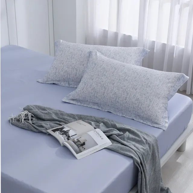 【IN-HOUSE】80支天絲棉三件式枕套床包組-紫色夢海(雙人)