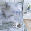 【IN-HOUSE】80支天絲棉三件式枕套床包組-線性藍影(特大)