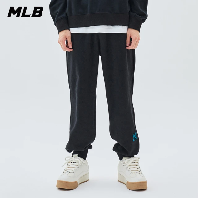 MLB 小Logo運動褲 休閒長褲 紐約洋基隊(3APTB0336-50BKS)
