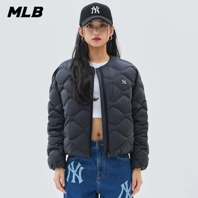 MLB 女版絎縫羽絨外套 紐約洋基隊(3FDJB0536-50BKS)