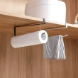 廚房免安裝隨插即用紙巾架 可立可掛毛巾抹布保鮮膜壁掛架(1入)