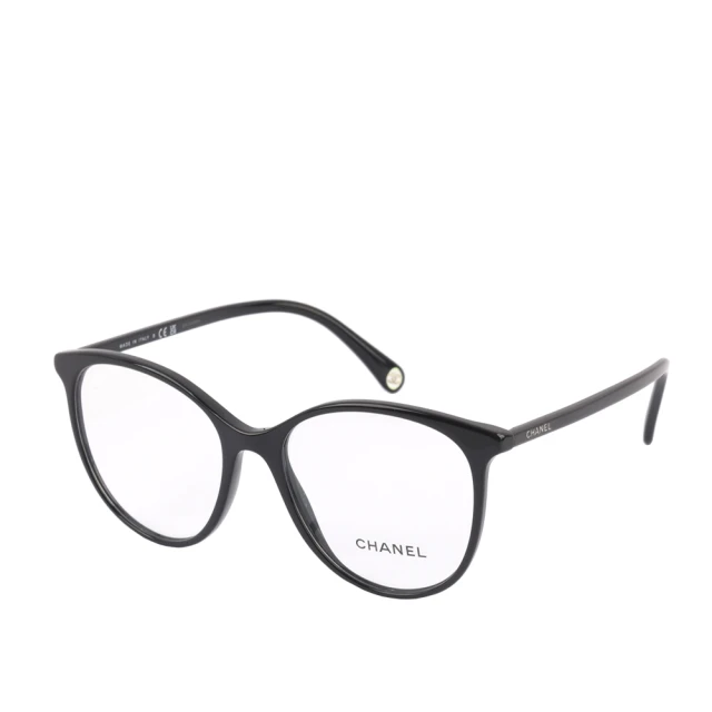 CHANEL 香奈兒 復古造型平光眼鏡(黑色)