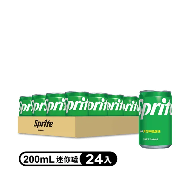 【Sprite 雪碧】迷你罐200ml x24入/箱