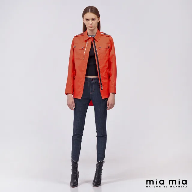 【mia mia】襯衫領寬鬆外套