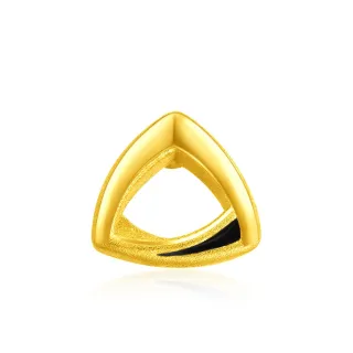 【周大福】LIT系列 螺旋三角黃金耳環(單耳)