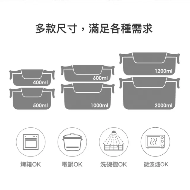 【LocknLock 樂扣樂扣】二入-頂級極簡不鏽鋼保鮮盒400ml