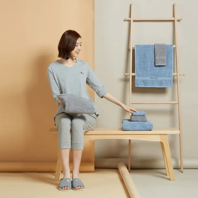 【YVONNE 以旺傢飾】純棉大浴巾  74x140cm(迷霧灰)