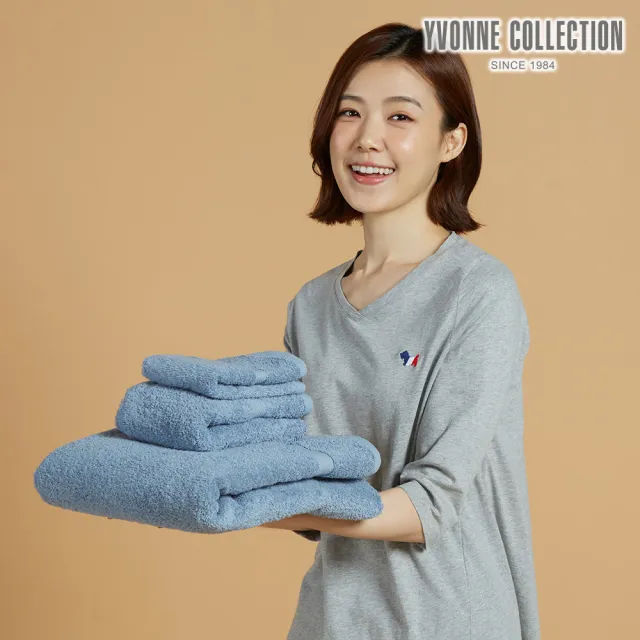 【YVONNE 以旺傢飾】純棉大浴巾  74x140cm(藍)