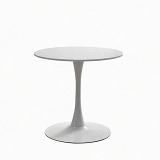 【好時家居】韓系鬱金香圓桌-80cm(餐桌 辦公桌 書桌 化妝桌 工作桌)