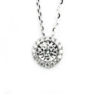 【BRILLMOND JEWELRY】PT950鉑金 25分 天然鑽石 閃亮耀眼 鑽墜(PT950鉑金台+鍊 50分視覺效果)