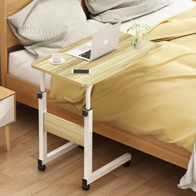 【AOTTO】床邊沙發可升降附輪邊桌-60CM(懶人桌