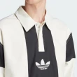 【adidas 愛迪達】上衣 男款 長袖上衣 運動 POLO衫 三葉草 HACK RUGB TEE 黑白 HZ0708(S2137)