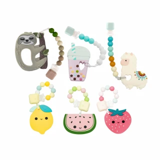 【Loulou lollipop】加拿大 嬰幼兒造型齒器組/奶嘴鍊夾(多款可選)