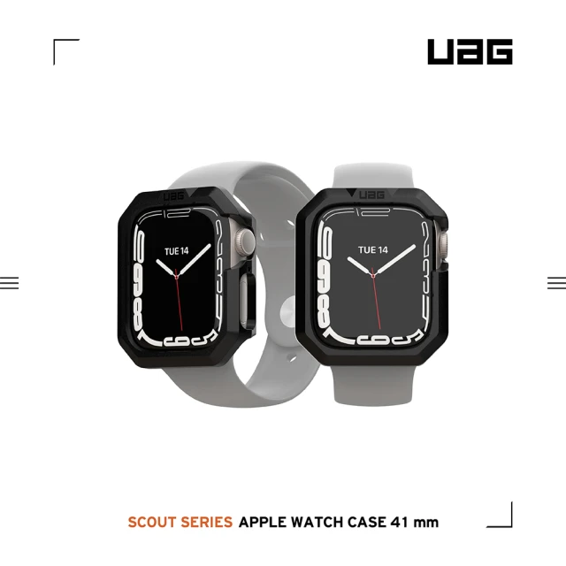 UAG Apple Watch 41mm 耐衝擊保護殼-黑(UAG)