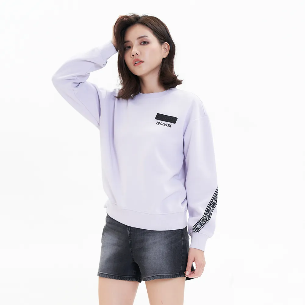 【5th STREET】女裝LAB跳色長袖T恤-紫色