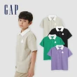 【GAP】兒童裝 小熊短袖POLO衫 厚磅密織水洗棉系列-多色可選(602174)