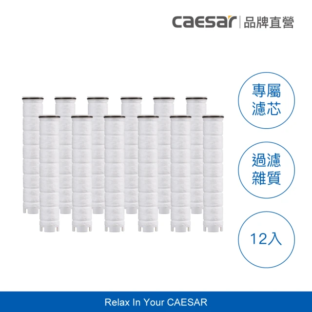 【CAESAR 凱撒衛浴】極淨純水蓮蓬頭濾芯一年份組(PP 過濾綿)