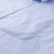 【Blue River 藍河】男裝 藍色長袖襯衫-白色條紋魅力(日本設計 純棉舒適)
