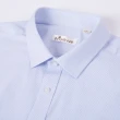 【Blue River 藍河】男裝 水藍色短袖襯衫-條紋風采(日本設計 舒適穿搭)