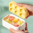 食品級矽膠材質六格製冰器 易清洗可疊加果汁咖啡優格冰格(4入)