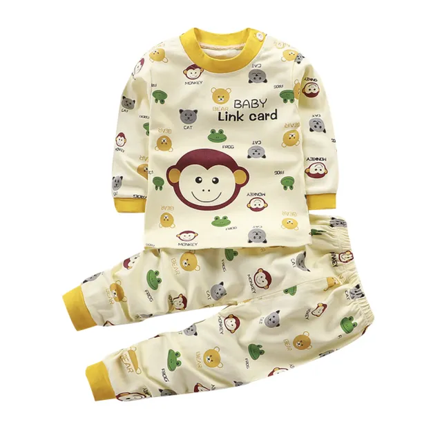 【Baby 童衣】任選 居家套裝 兒童睡衣 薄長袖套裝 寶寶居家服 88020(粉紅星星)