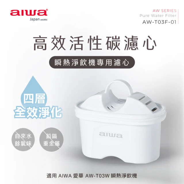 AIWA 愛華 銀天使瞬熱淨飲機專用濾心-AW-T03F-01(2入組)