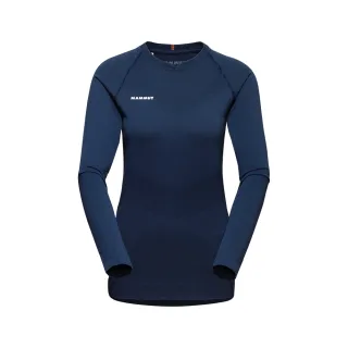 【Mammut 長毛象】Trift Longsleeve W 羊毛混紡長袖排汗衣 海洋藍 女款 #1016-01080