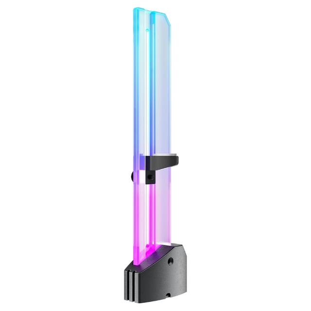 【upHere】ARGB顯示卡支架 直立式顯卡支架 5V3PIN AURA Sync相容 鋁合金材質 LED燈(ARGB GPU顯示卡支架)
